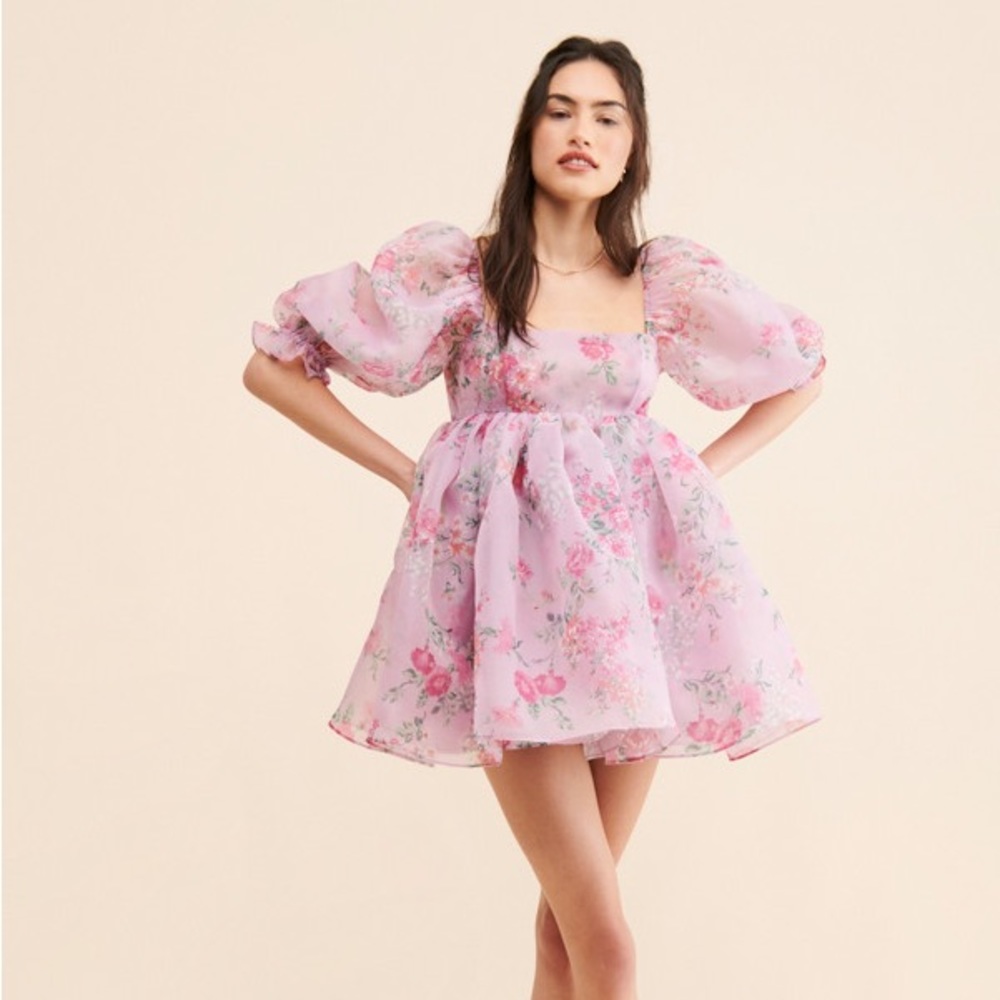 Selkie Floral Puff Dress